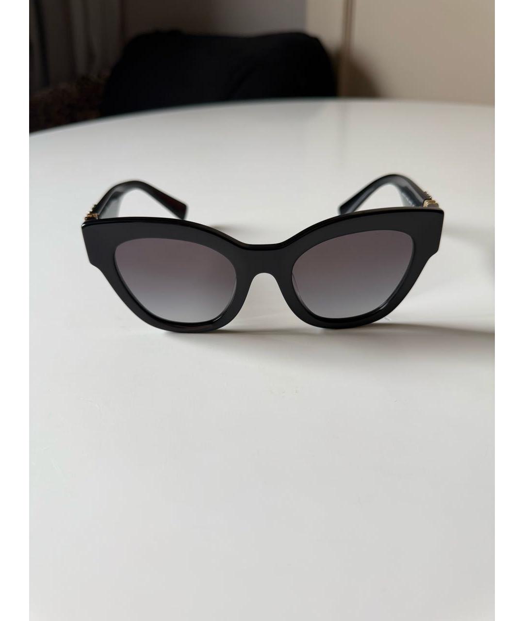 MIU MIU Черные пластиковые солнцезащитные очки, фото 2