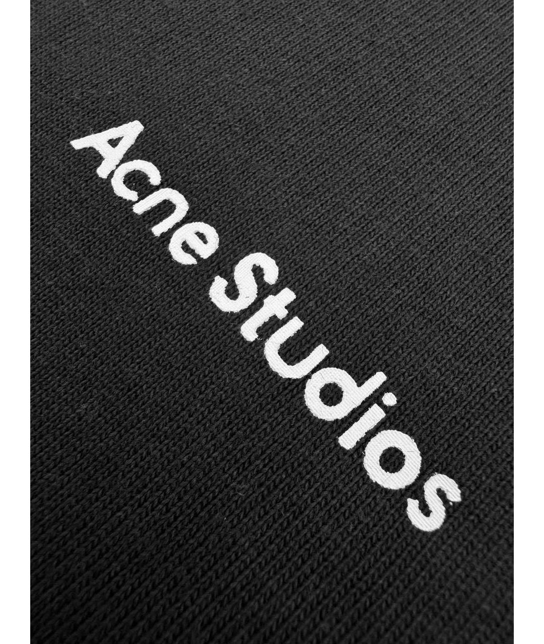 ACNE STUDIOS Черная хлопковая футболка, фото 3