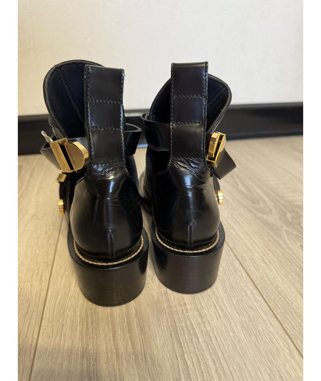 BALENCIAGA Черные ботинки из лакированной кожи, фото 5