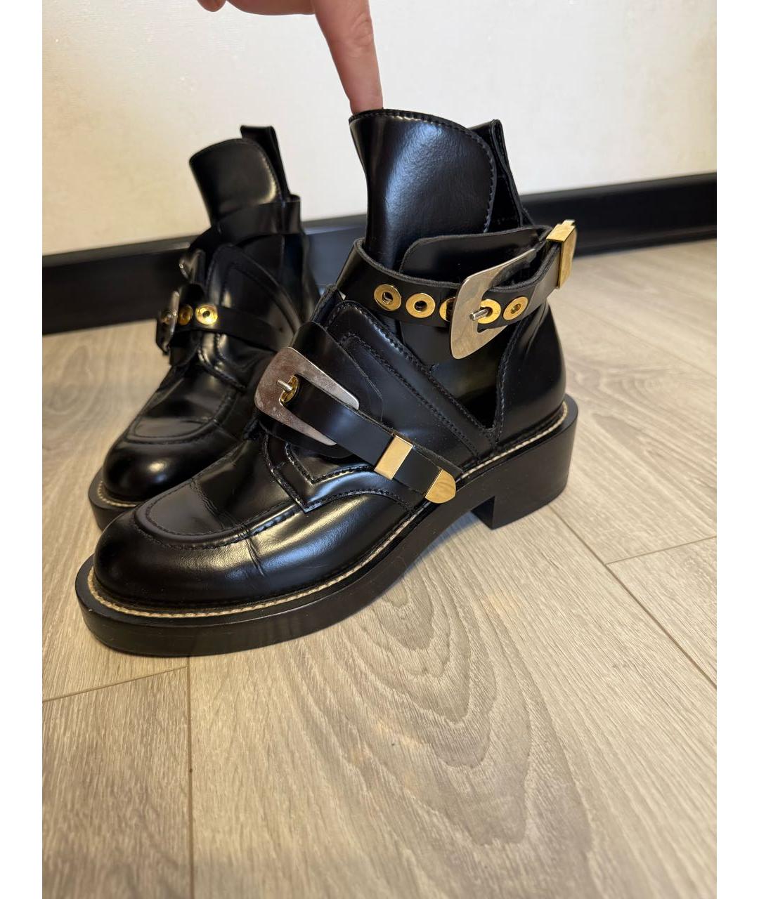 BALENCIAGA Черные ботинки из лакированной кожи, фото 7