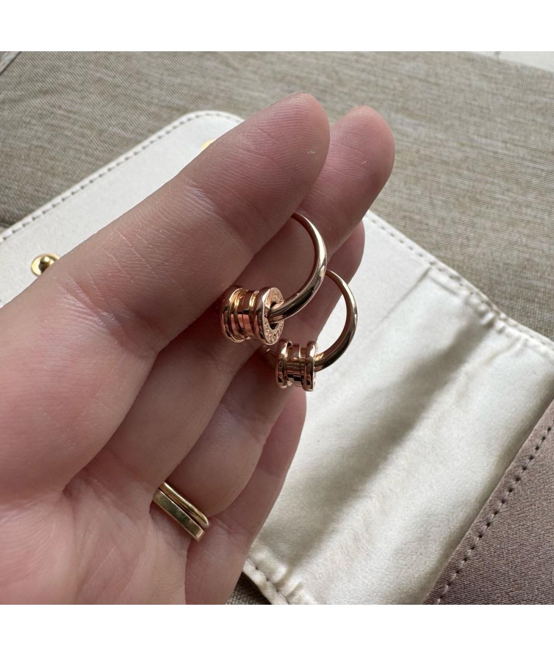 BVLGARI Золотые серьги из розового золота, фото 7