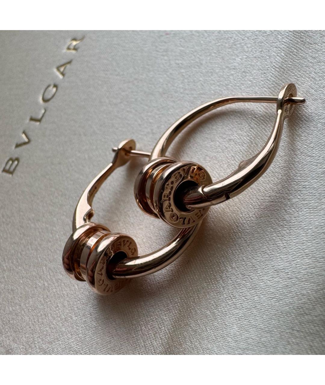 BVLGARI Золотые серьги из розового золота, фото 3
