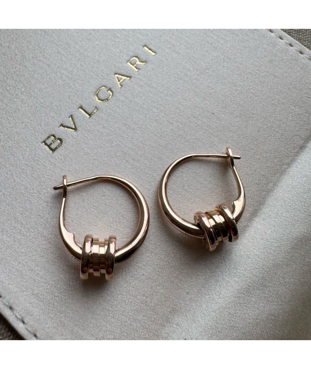 BVLGARI Золотые серьги из розового золота, фото 5