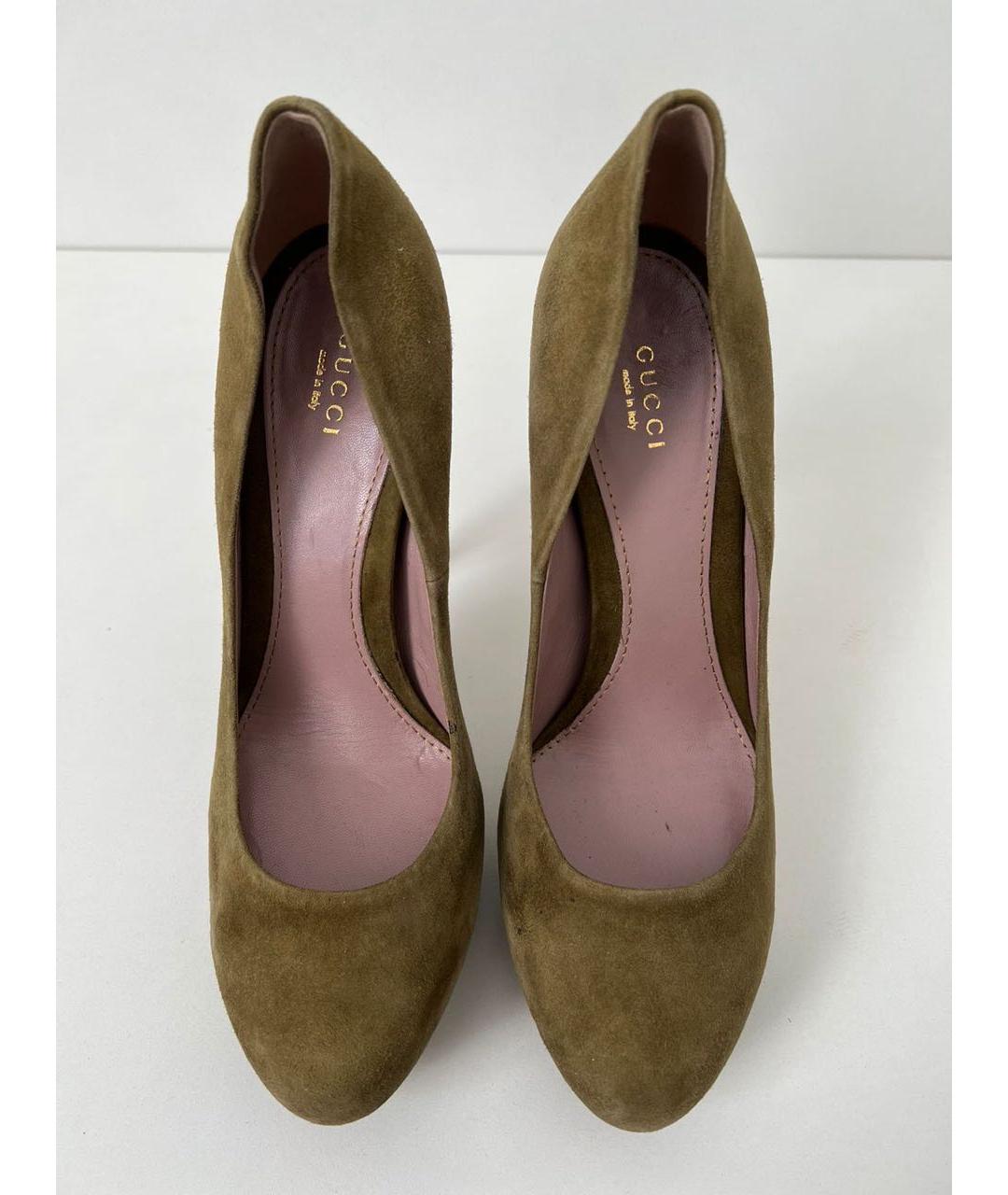 GUCCI Хаки туфли, фото 2