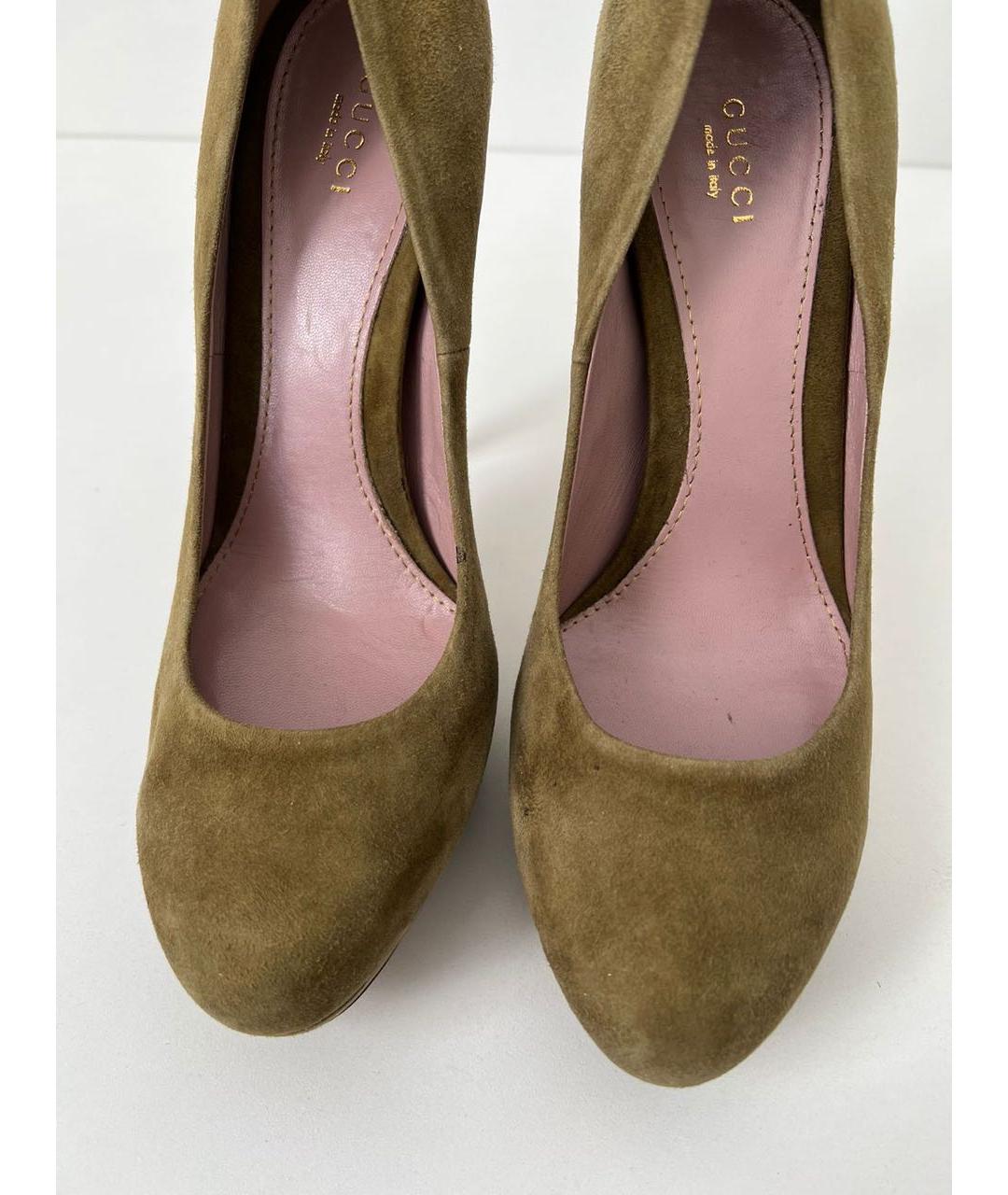 GUCCI Хаки туфли, фото 8