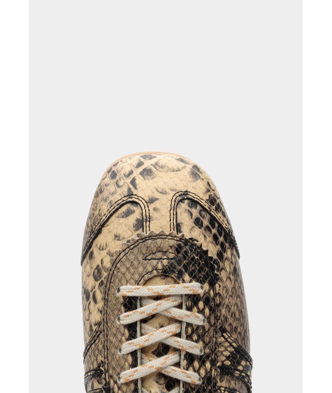 DRIES VAN NOTEN Бежевые кожаные кеды, фото 8