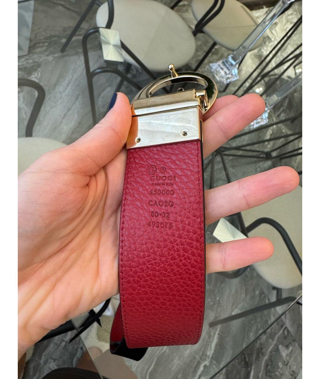 GUCCI Черный кожаный ремень, фото 3
