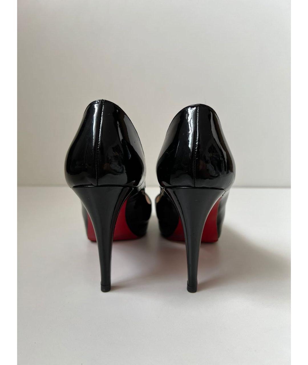 CHRISTIAN LOUBOUTIN Черные туфли из лакированной кожи, фото 4
