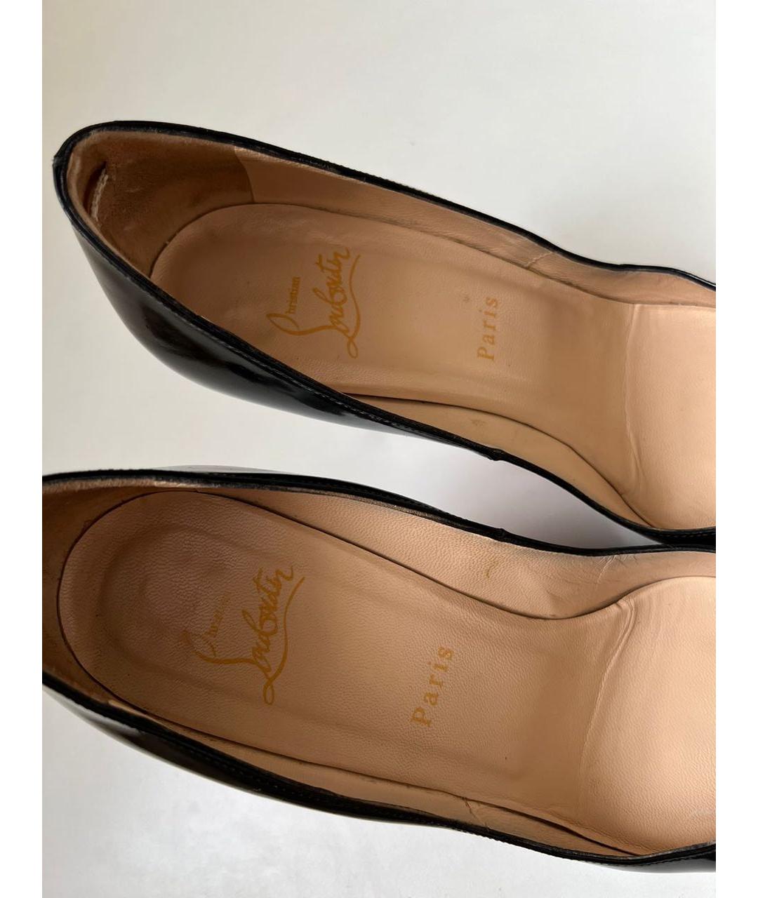 CHRISTIAN LOUBOUTIN Черные туфли из лакированной кожи, фото 6