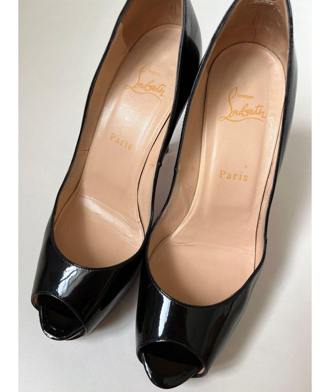CHRISTIAN LOUBOUTIN Черные туфли из лакированной кожи, фото 8