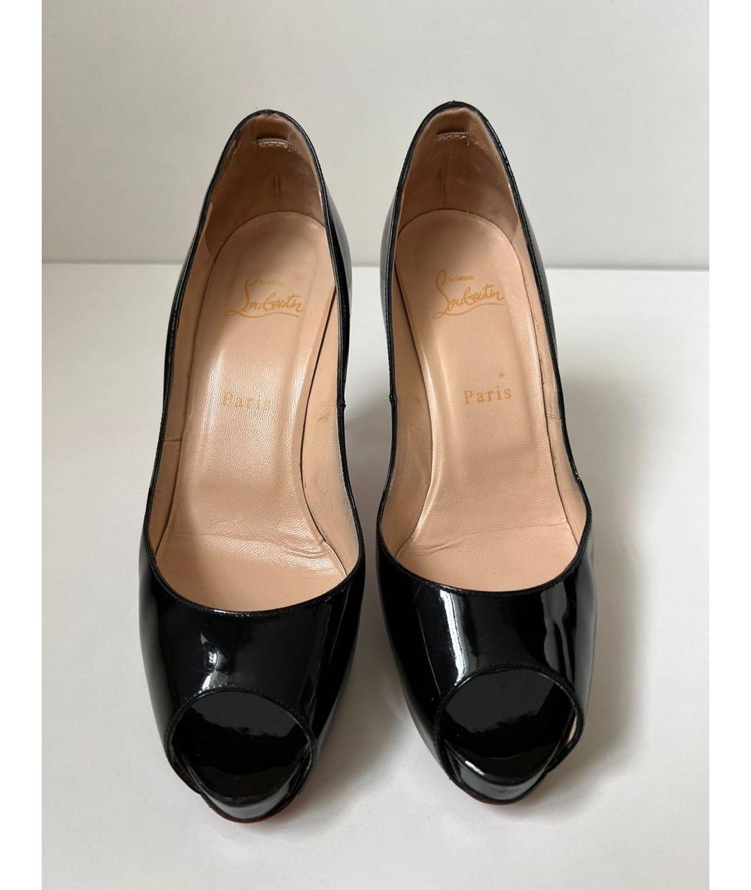 CHRISTIAN LOUBOUTIN Черные туфли из лакированной кожи, фото 2