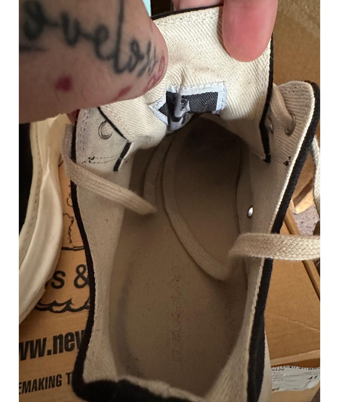 RICK OWENS DRKSHDW Черные текстильные низкие кроссовки / кеды, фото 5