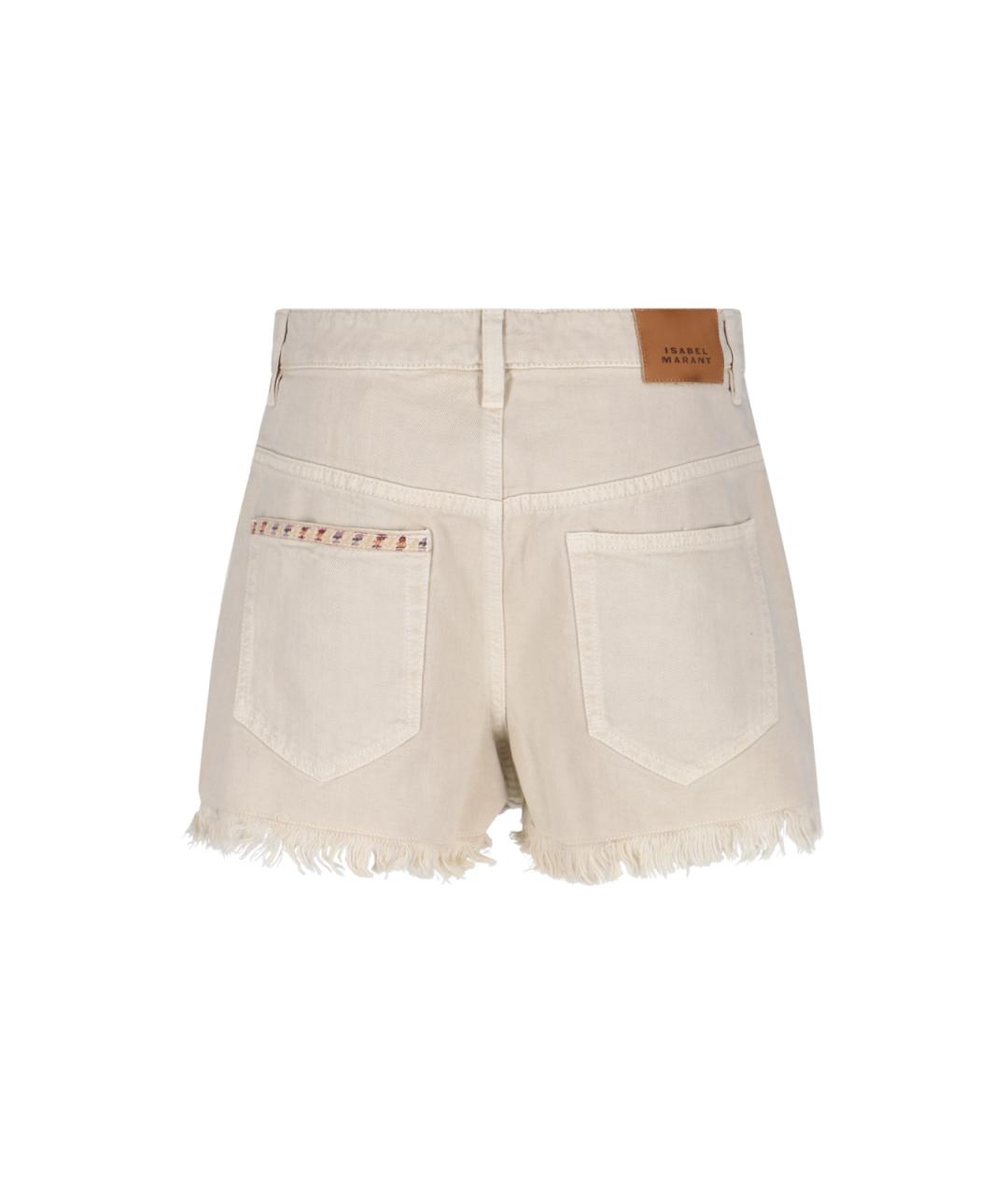 ISABEL MARANT ETOILE Бежевые хлопковые прямые джинсы, фото 2