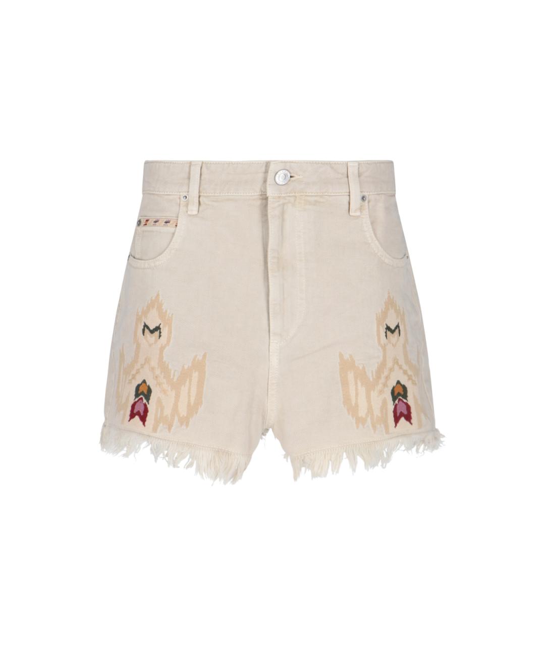 ISABEL MARANT ETOILE Бежевые хлопковые прямые джинсы, фото 1