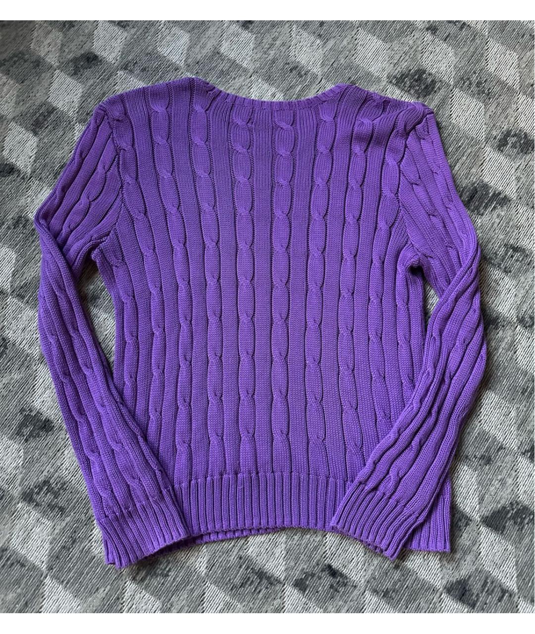 POLO RALPH LAUREN Фиолетовый хлопковый джемпер / свитер, фото 2