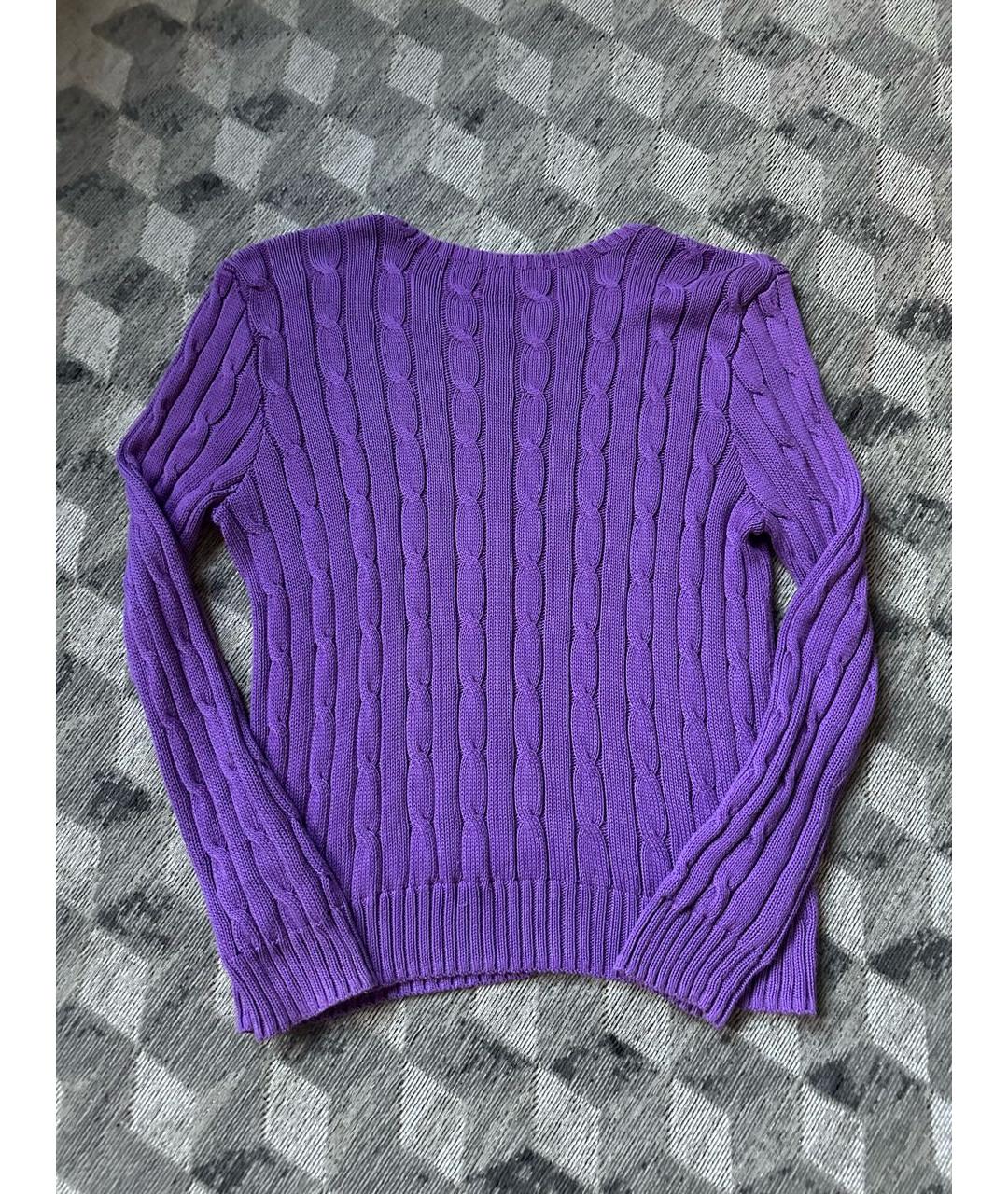 POLO RALPH LAUREN Фиолетовый хлопковый джемпер / свитер, фото 7