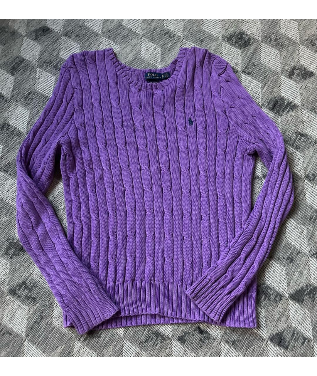 POLO RALPH LAUREN Фиолетовый хлопковый джемпер / свитер, фото 8