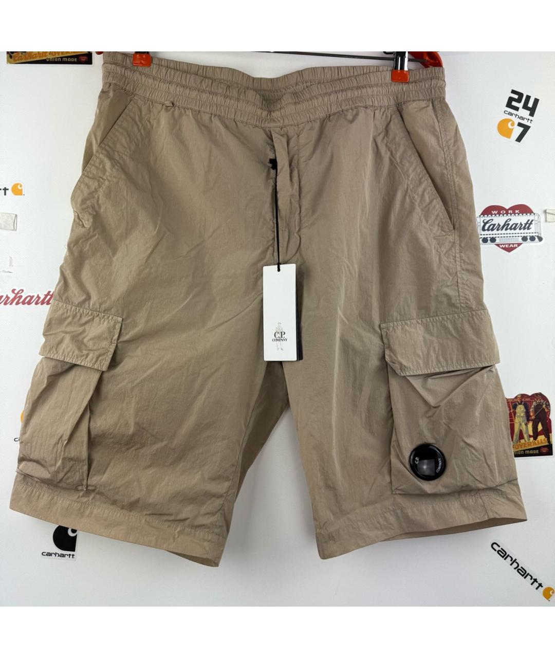 CP COMPANY Бежевые полиамидовые шорты, фото 7