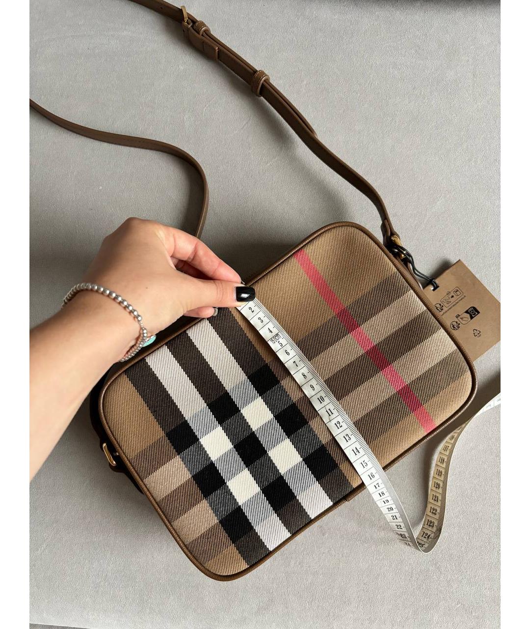 BURBERRY Коричневая кожаная сумка через плечо, фото 4