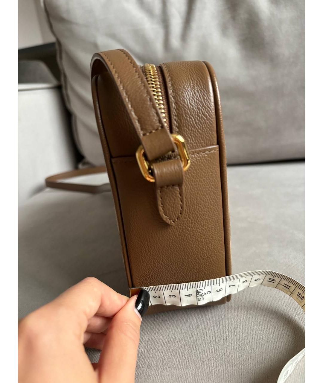 BURBERRY Коричневая кожаная сумка через плечо, фото 5