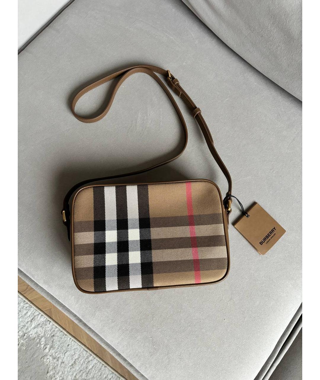 BURBERRY Коричневая кожаная сумка через плечо, фото 8
