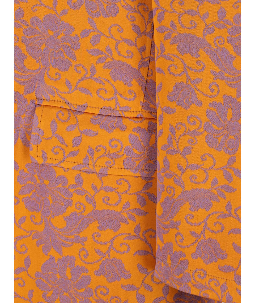 DRIES VAN NOTEN Оранжевый вискозный жакет/пиджак, фото 5
