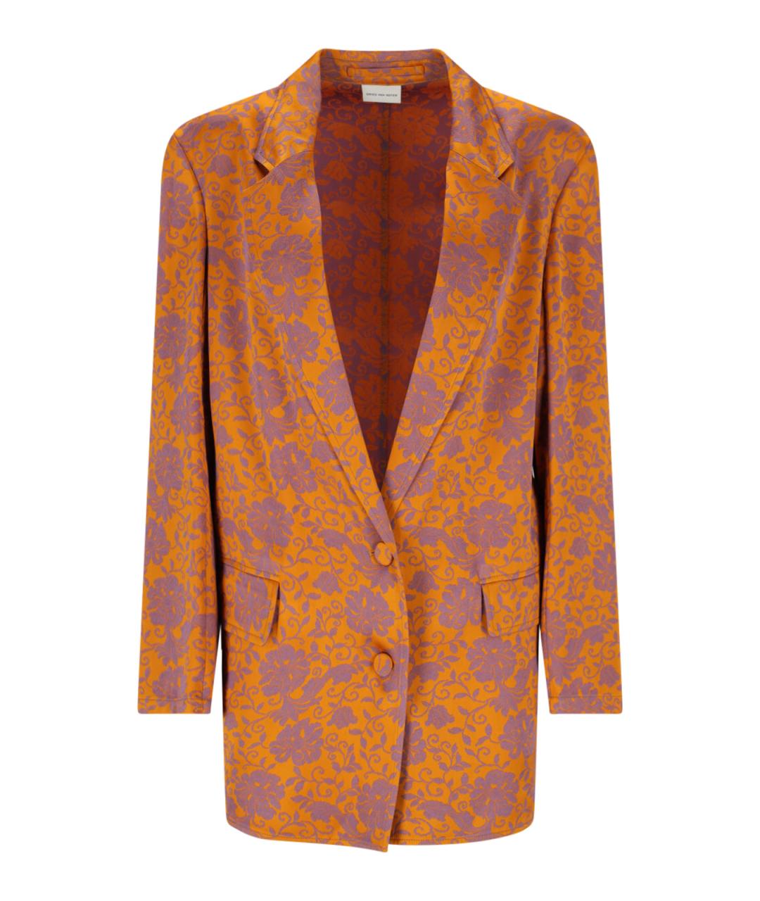 DRIES VAN NOTEN Оранжевый вискозный жакет/пиджак, фото 1