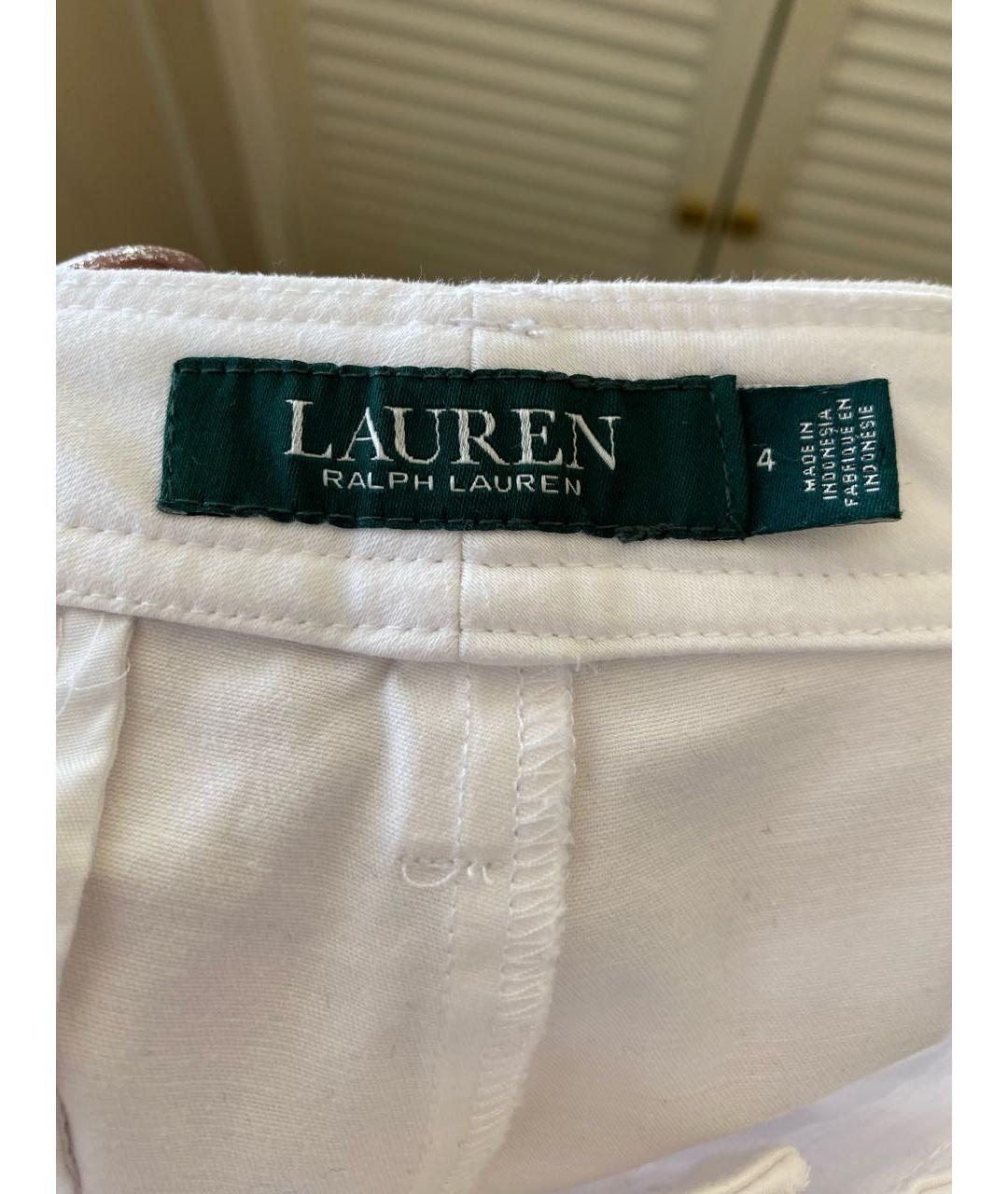 RALPH LAUREN Белые хлопковые шорты, фото 5