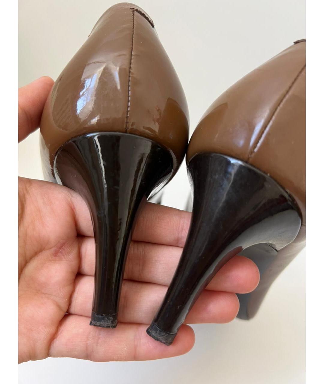 ROGER VIVIER Коричневые туфли из лакированной кожи, фото 4