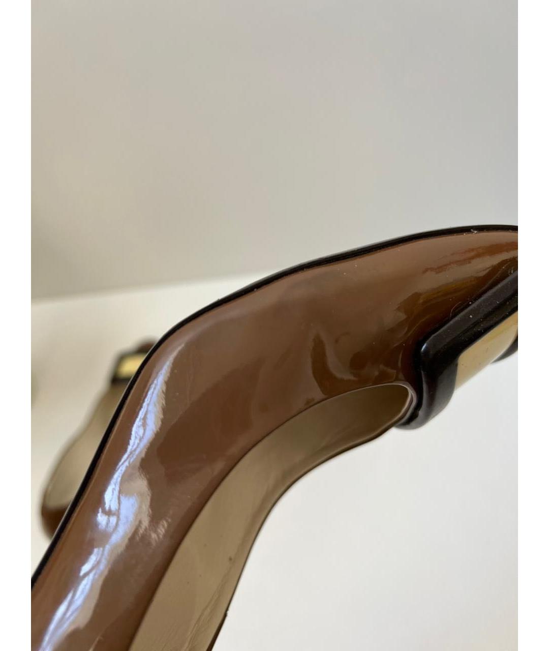 ROGER VIVIER Коричневые туфли из лакированной кожи, фото 7