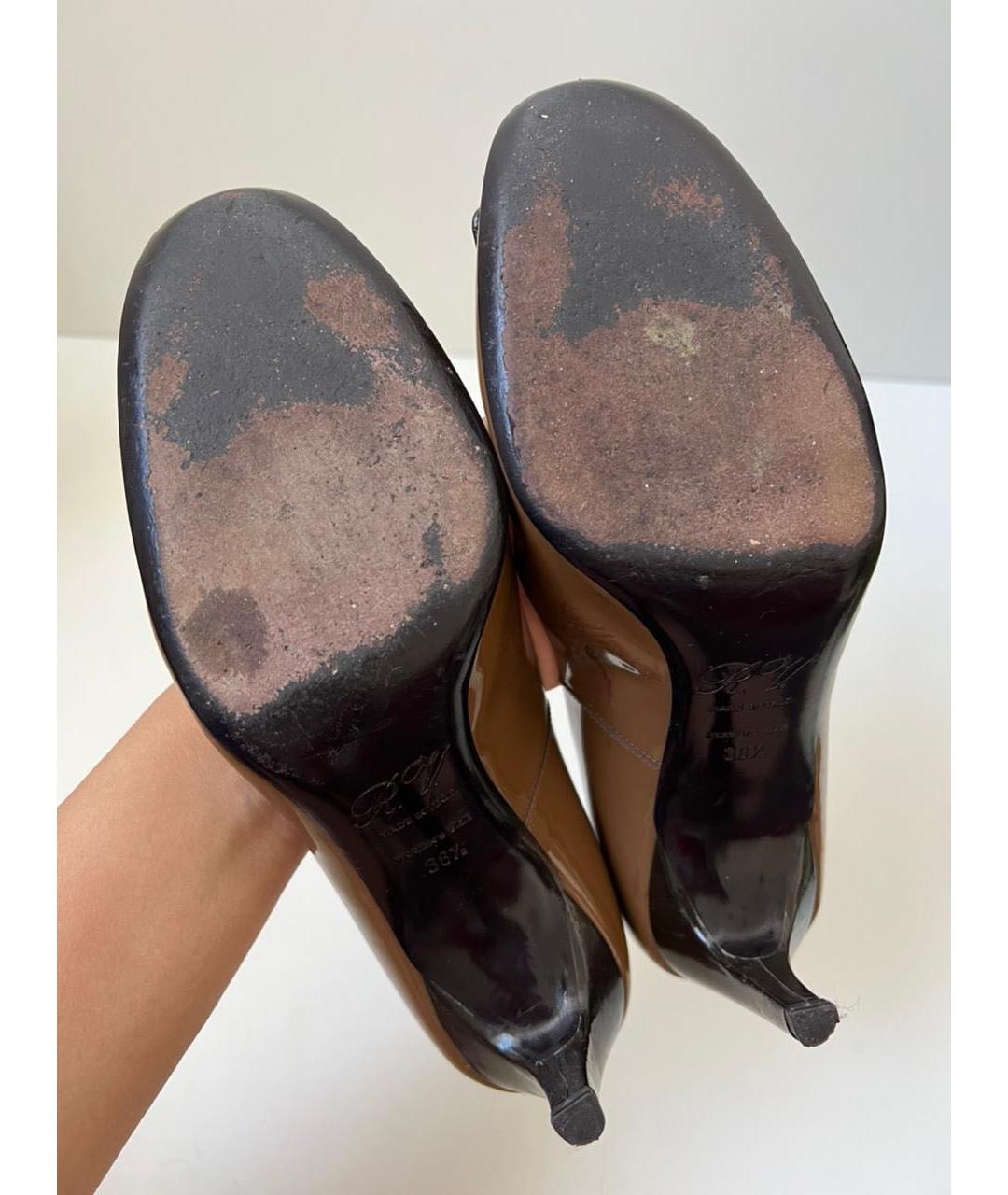ROGER VIVIER Коричневые туфли из лакированной кожи, фото 8