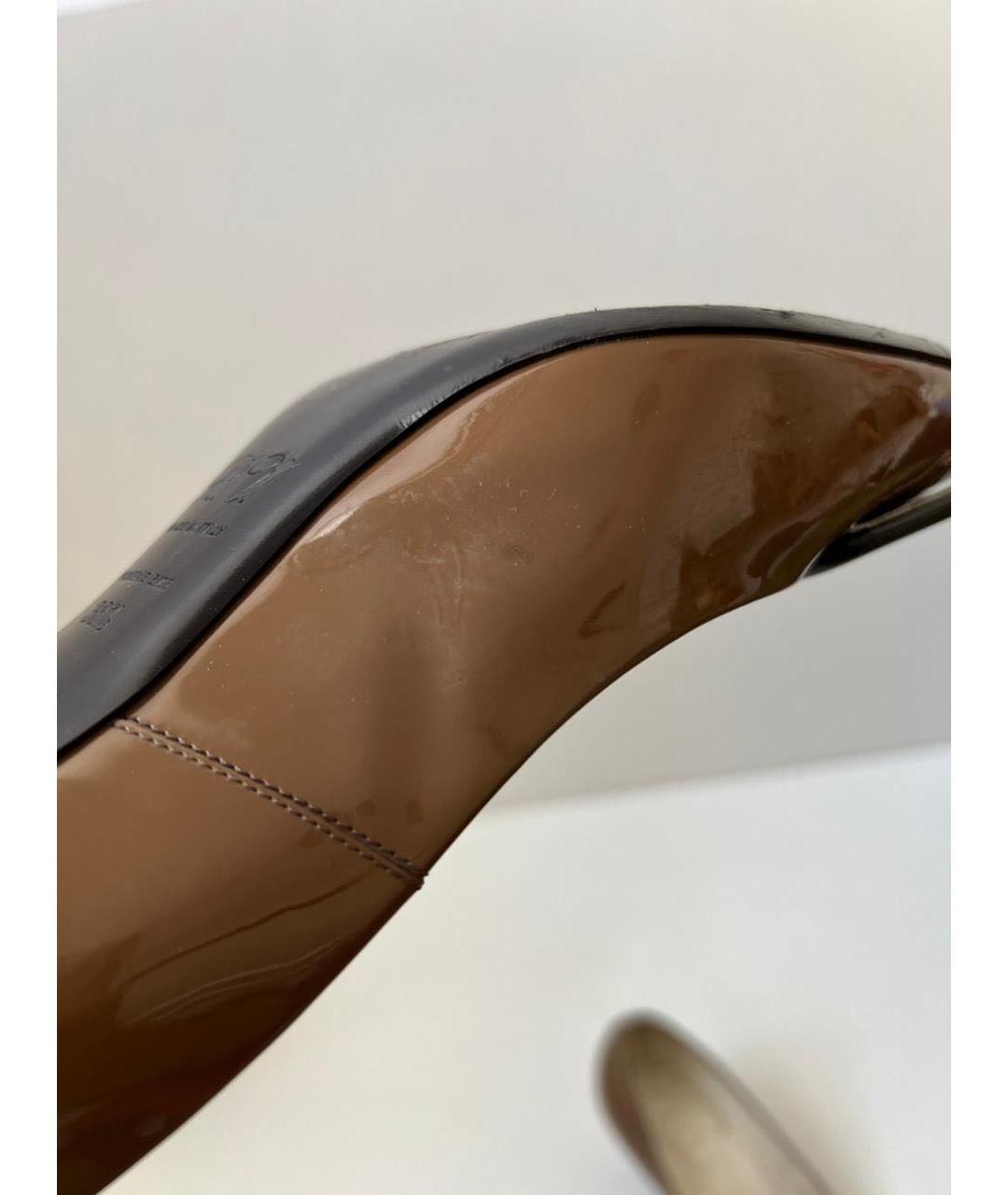 ROGER VIVIER Коричневые туфли из лакированной кожи, фото 5