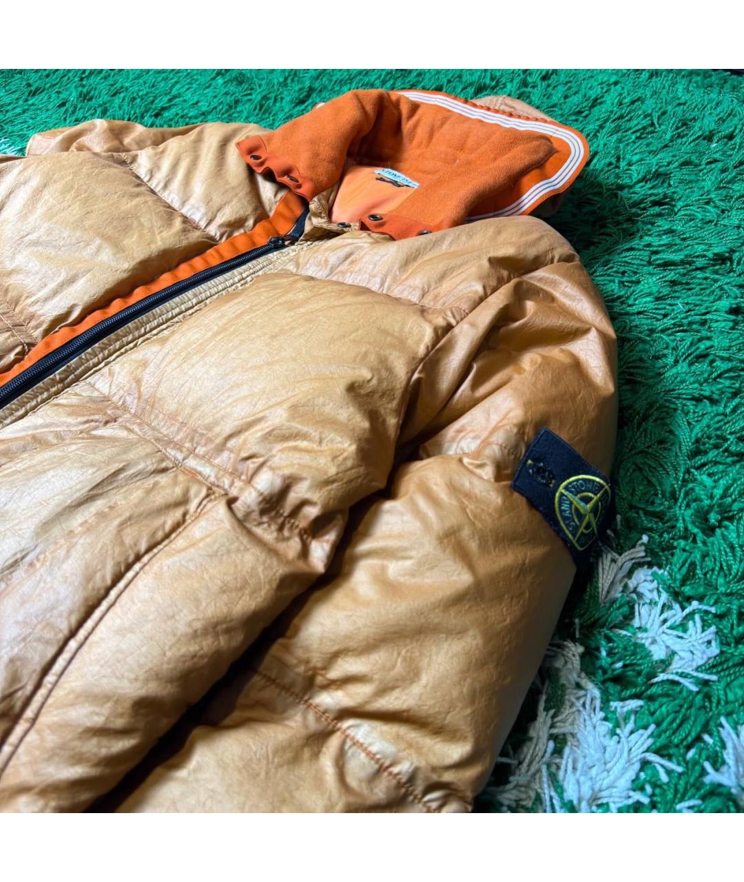 STONE ISLAND Оранжевый пуховик, фото 4