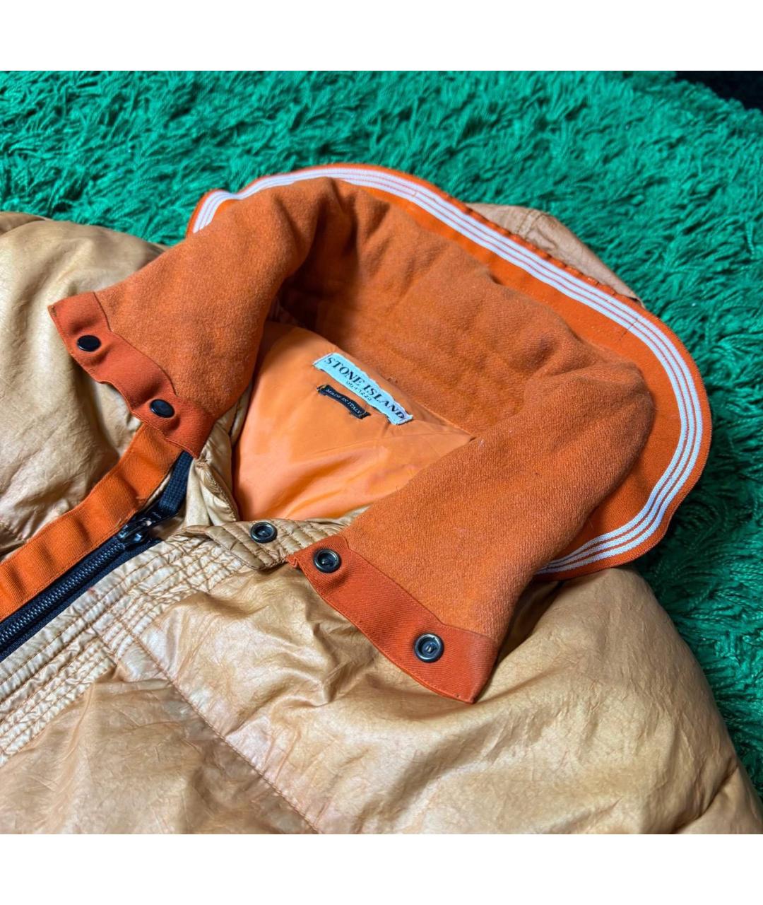 STONE ISLAND Оранжевый пуховик, фото 6
