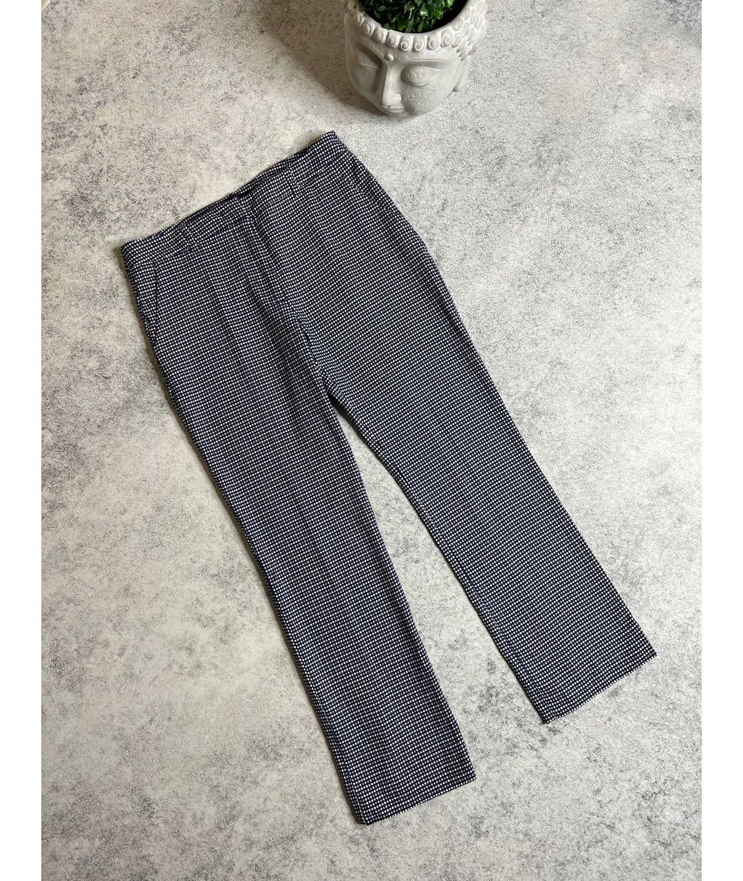 WEEKEND MAX MARA Темно-синие хлопко-эластановые бриджи, фото 9