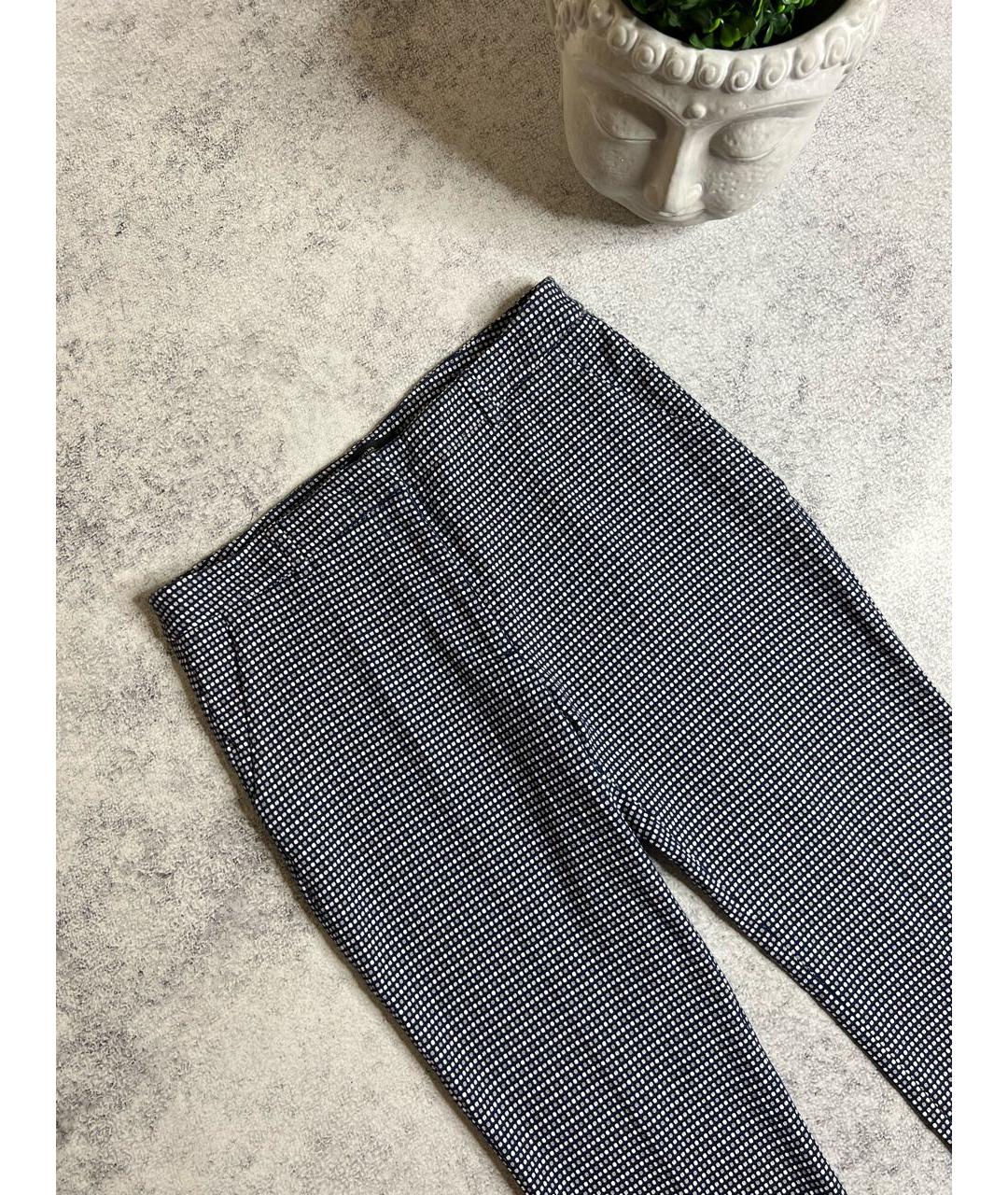 WEEKEND MAX MARA Темно-синие хлопко-эластановые бриджи, фото 2