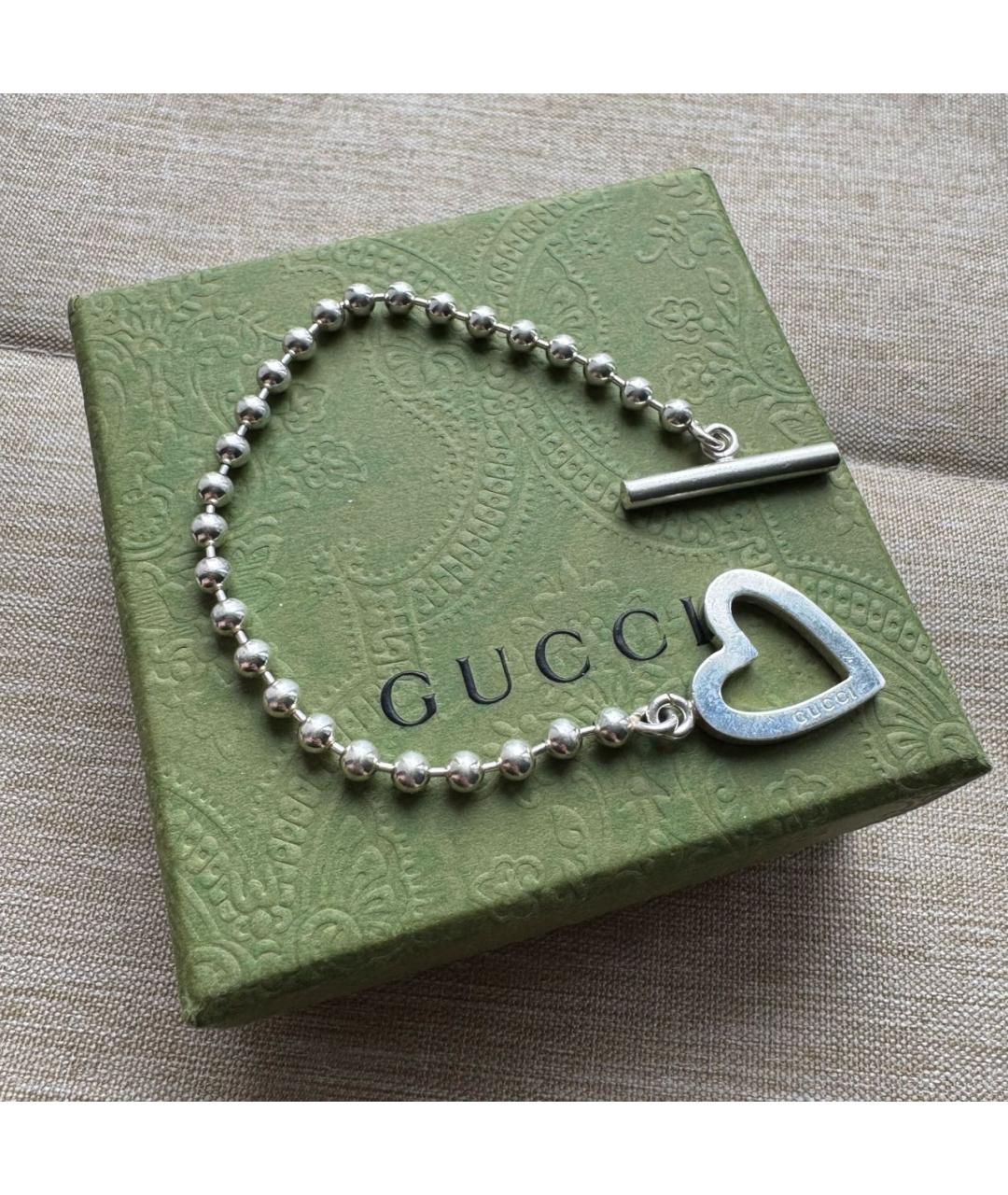 GUCCI Серебрянный серебряный браслет, фото 9