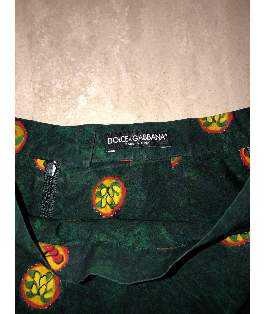 DOLCE&GABBANA Мульти хлопковая юбка мини, фото 4