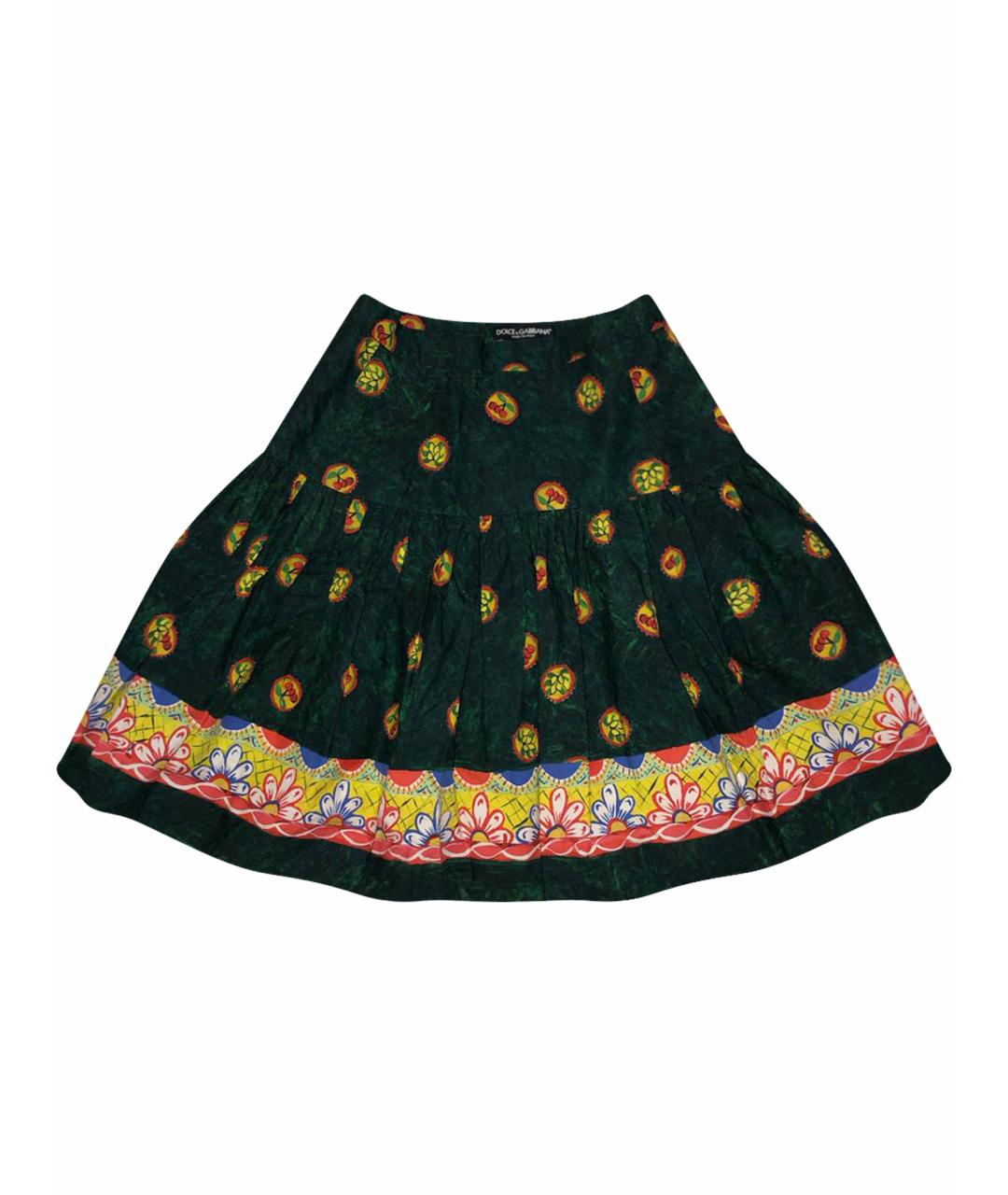 DOLCE&GABBANA Мульти хлопковая юбка мини, фото 1