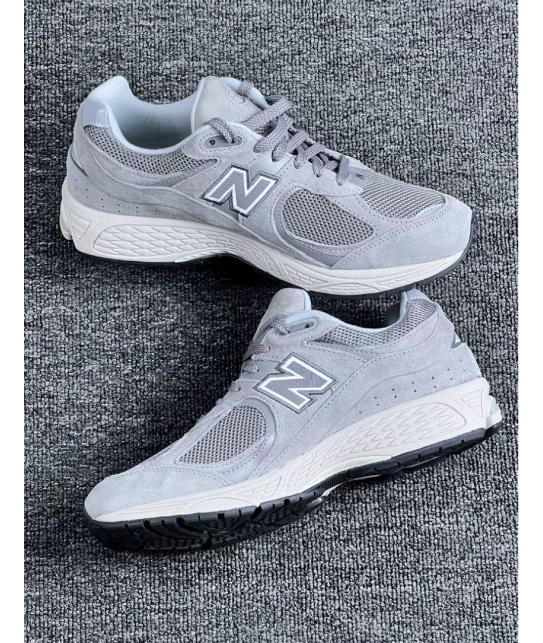 NEW BALANCE Серые замшевые низкие кроссовки / кеды, фото 4