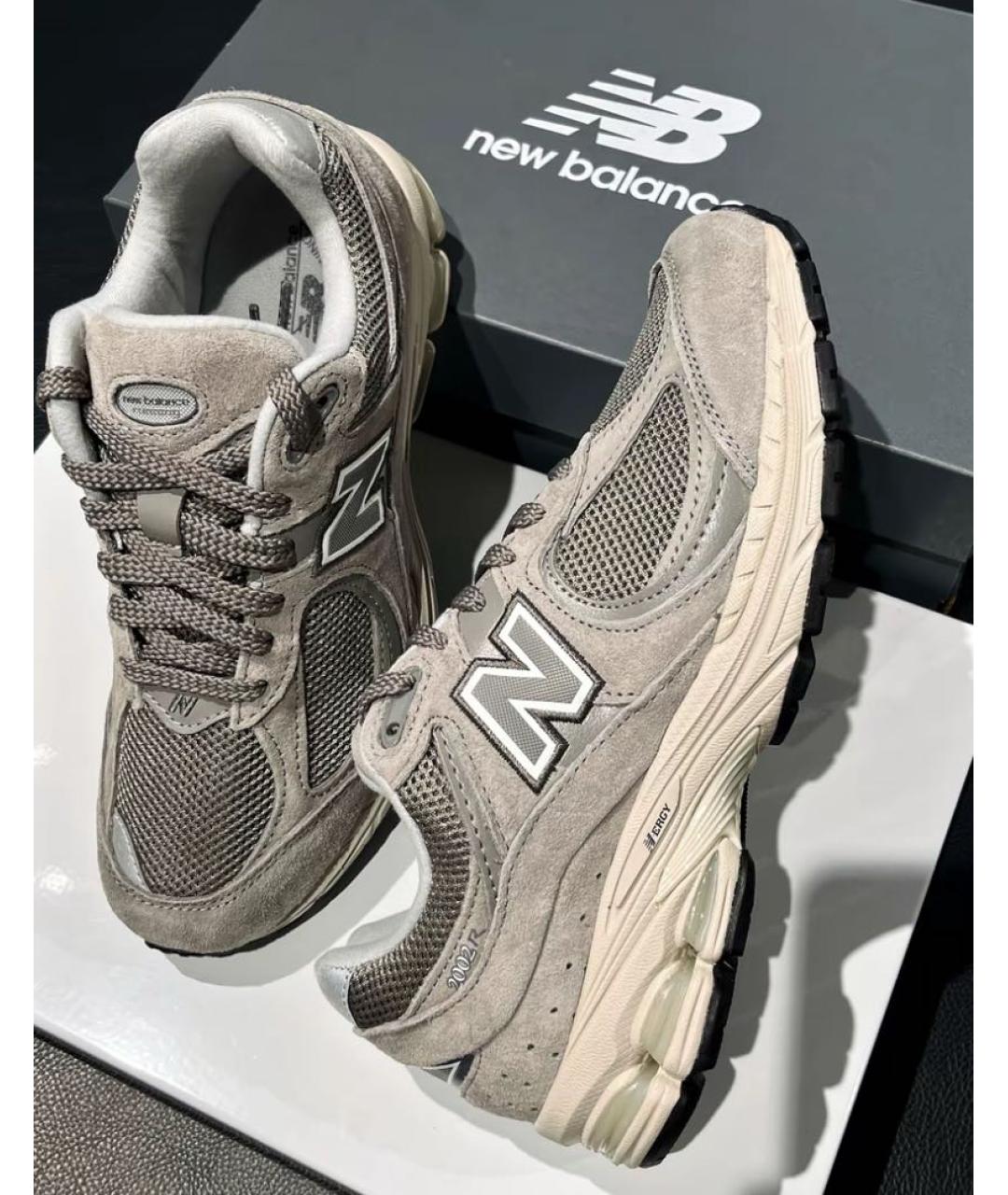 NEW BALANCE Серые замшевые кроссовки, фото 6