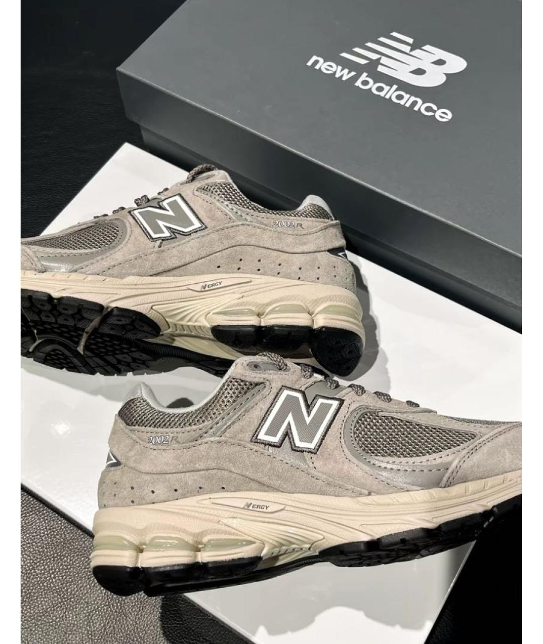 NEW BALANCE Серые замшевые кроссовки, фото 5