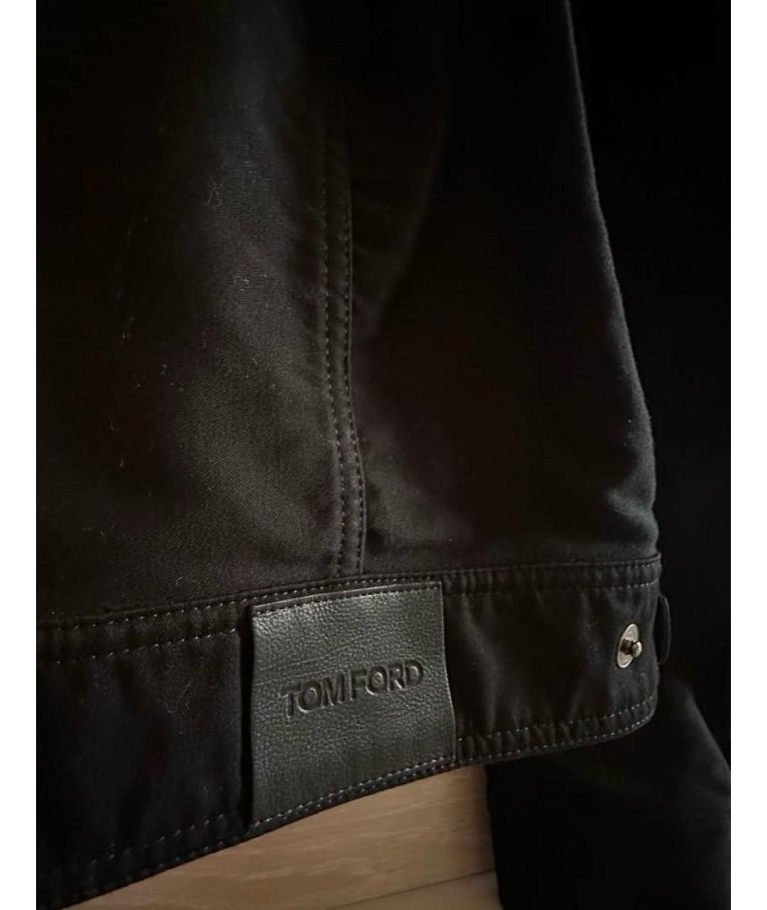 TOM FORD Черная хлопковая куртка, фото 4