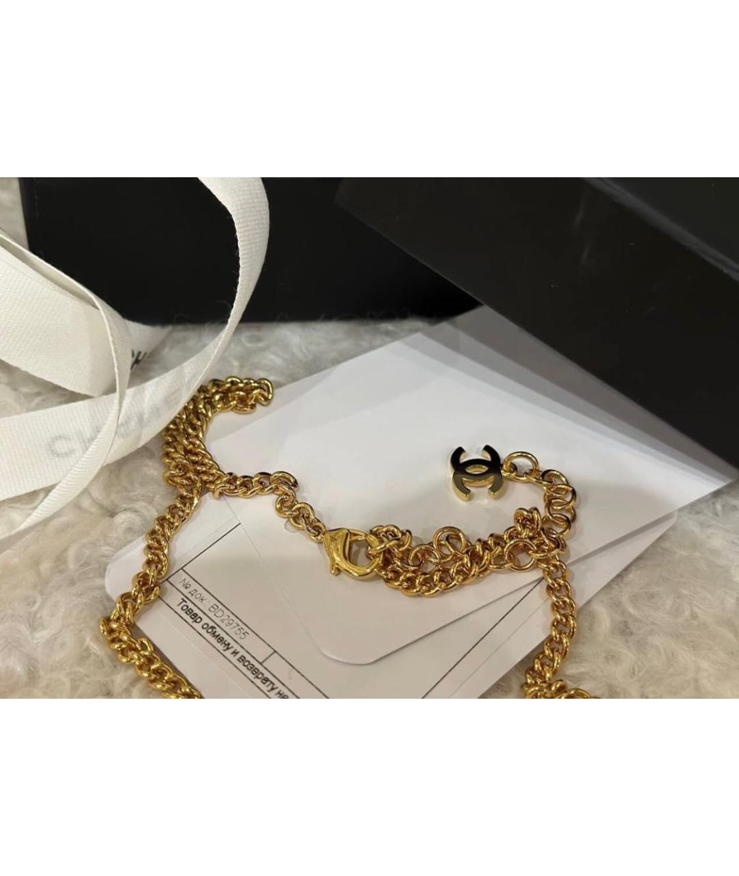 CHANEL Золотая металлическая подвеска, фото 7