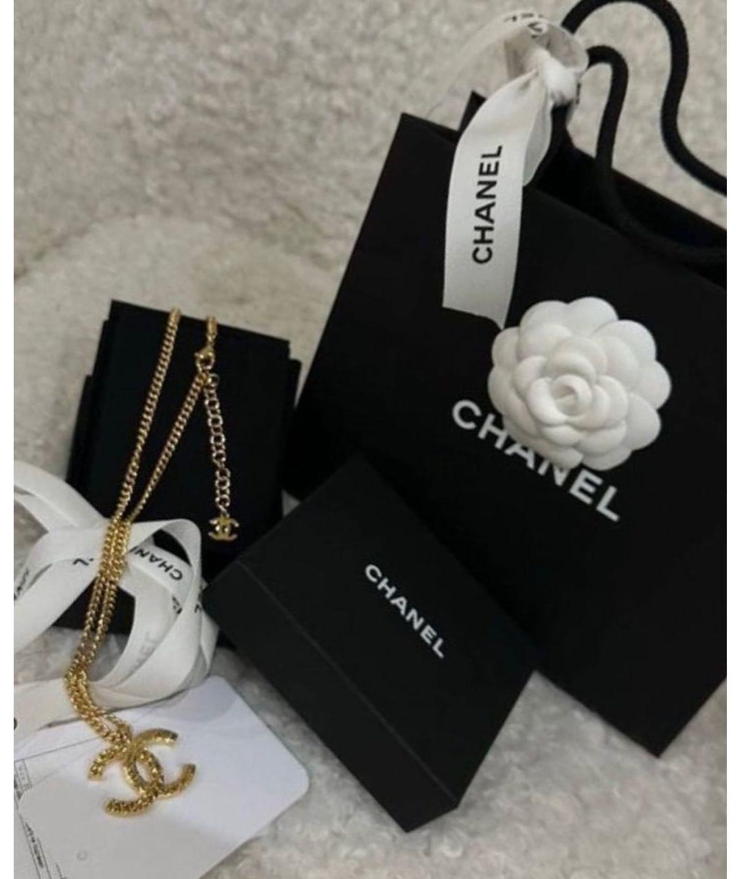 CHANEL Золотая металлическая подвеска, фото 4
