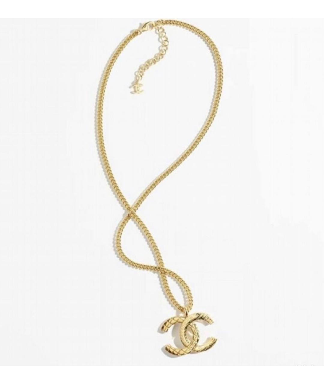 CHANEL Золотая металлическая подвеска, фото 2
