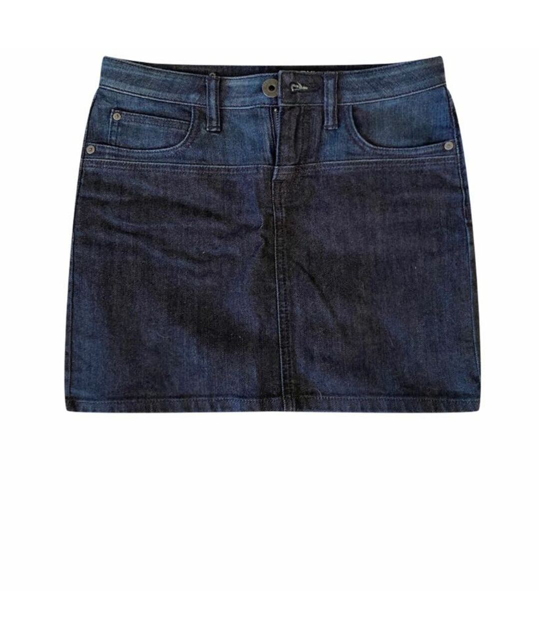 DKNY Темно-синяя деним юбка мини, фото 1