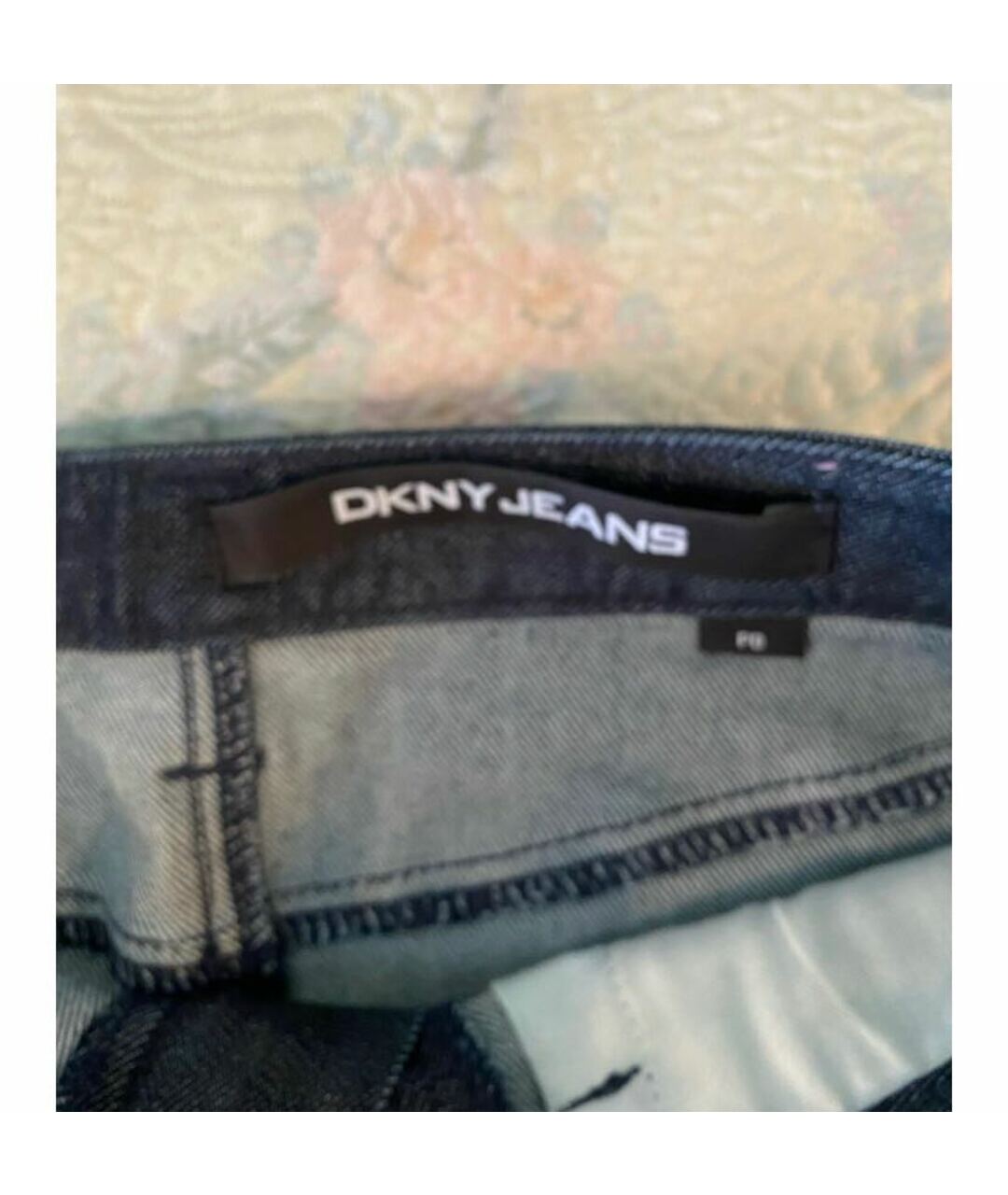 DKNY Темно-синяя деним юбка мини, фото 4