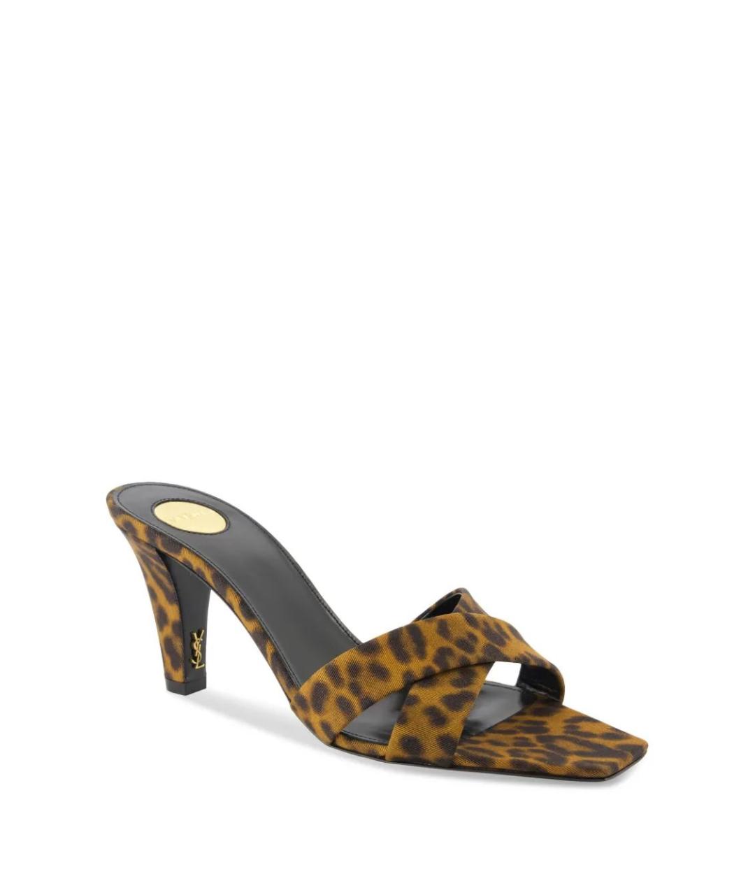 SAINT LAURENT Мульти текстильные мюли, фото 2