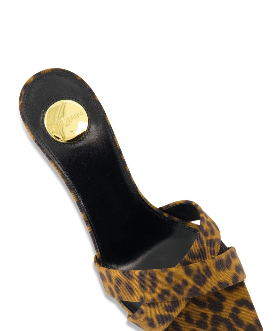SAINT LAURENT Мульти текстильные мюли, фото 5